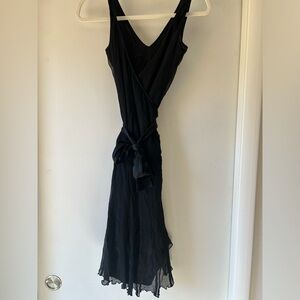 Diane Von Furstenburg Wrap dress in black chiffon
